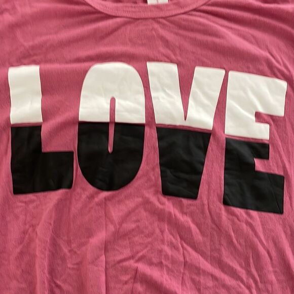 Black & white love soft T-shirt gather in the front NO boundaries Womens XS - Picture 7 of 7